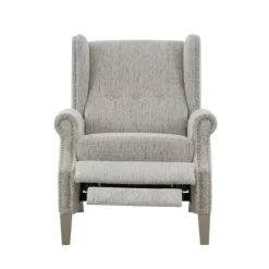Kirkland's Home Button Tufted Upholstered Push Back Recliner- Accent Chairs