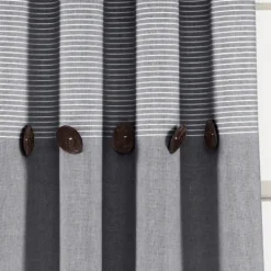 Kirkland's Home Buttons And Stripes Curtain Panel Set, 84 In.- Curtains & Drapes