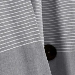 Kirkland's Home Buttons And Stripes Curtain Panel Set, 84 In.- Curtains & Drapes