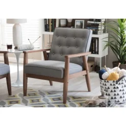 Kirkland's Home Button-Tufted Sawyer Accent Chair- Accent Chairs