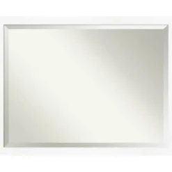 Kirkland's Home Cabinet White Narrow Frame Beveled Mirror- Decorative Mirrors