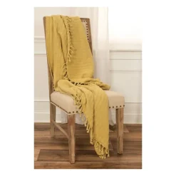 Kirkland's Home Cable Knit Tassel Throw- Blankets & Throws