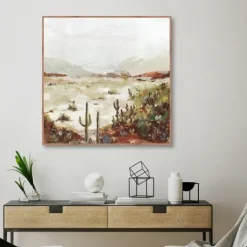 Kirkland's Home Cactus Canyon Western Framed Canvas Art- Framed Art