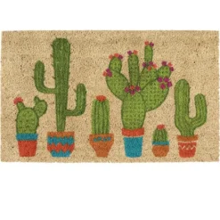 Kirkland's Home Cactus Family Coir Doormat- Doormats
