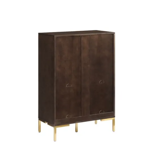 Kirkland's Home Cadence Gold Record Storage Bookcase With Speaker- Bookshelves