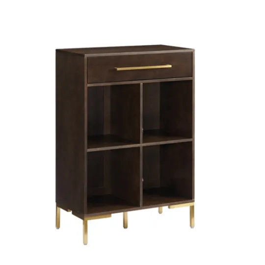 Kirkland's Home Cadence Gold Record Storage Bookcase- Bookshelves