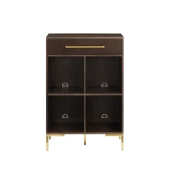 Kirkland's Home Cadence Gold Record Storage Bookcase- Bookshelves