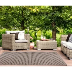 Kirkland's Home Cafe Geo Lattice Outdoor Area Rug, 4X7- Outdoor Rugs