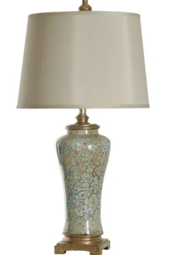 Kirkland's Home Caledonia Blue And Gold Finish Table Lamp- Table Lamps