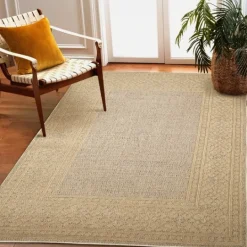 Kirkland's Home Camel Leopard Border Outdoor Area Rug, 6X9- Outdoor Rugs
