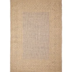 Kirkland's Home Camel Leopard Border Outdoor Area Rug, 5X7- Outdoor Rugs