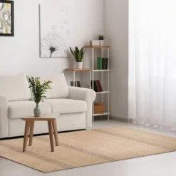Kirkland's Home Camel Linear Sundry Outdoor Area Rug, 6X9- Outdoor Rugs