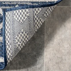 Kirkland's Home Cammie Blue Moroccan Tribal Outdoor Rug, 5X8- Outdoor Rugs