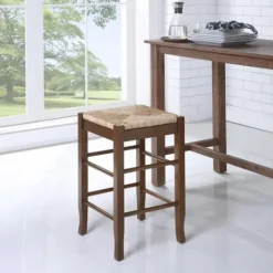 Kirkland's Home Cappuccino Wooden Counter Stool- Bar Stools & Counter Height Stools