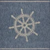 Kirkland's Home Captiva Nautical Helm Outdoor Area Rug, 5X7- Outdoor Rugs