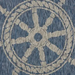 Kirkland's Home Captiva Nautical Helm Outdoor Area Rug, 5X7- Outdoor Rugs