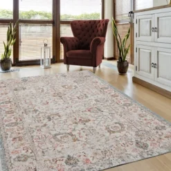 Kirkland's Home Caramel Botanical Indoor/Outdoor Area Rug, 7X9- Outdoor Rugs