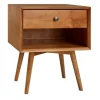 Kirkland's Home Caramel 1-Drawer Mid Century Nightstand- Nightstands
