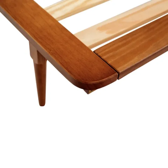 Kirkland's Home Caramel Mid-Century Modern Twin Bed Frame- Beds & Headboards
