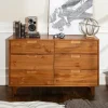 Kirkland's Home Caramel Mid-Century Modern 6-Drawer Dresser- Dressers & Chests