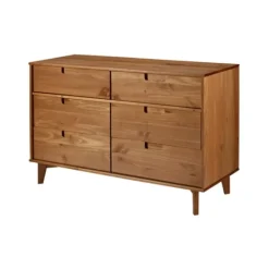 Kirkland's Home Caramel Mid-Century Modern 6-Drawer Dresser- Dressers & Chests