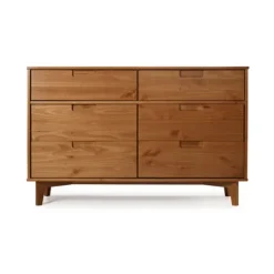 Kirkland's Home Caramel Mid-Century Modern 6-Drawer Dresser- Dressers & Chests