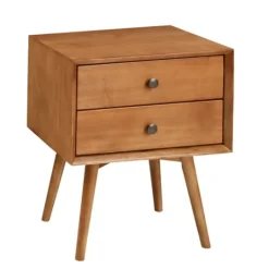 Kirkland's Home Caramel Mid-Century Nightstand- Nightstands
