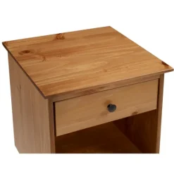 Kirkland's Home Caramel One-Drawer Wood Nightstand- Nightstands