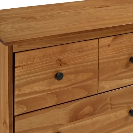 Kirkland's Home Caramel Solid Wood 6-Drawer Dresser- Dressers & Chests