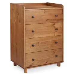 Kirkland's Home Caramel Wooden 4-Drawer Dresser- Dressers & Chests