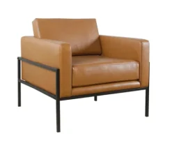 Kirkland's Home Carmel Vegan Leather Club Accent Chair- Accent Chairs
