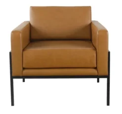 Kirkland's Home Carmel Vegan Leather Club Accent Chair- Accent Chairs