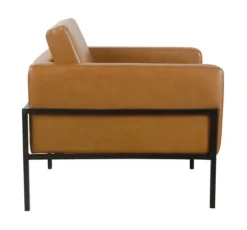 Kirkland's Home Carmel Vegan Leather Club Accent Chair- Accent Chairs