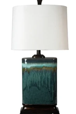 Kirkland's Home Carolina Blue Ceramic Table Lamp- Table Lamps