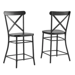 Kirkland's Home Caroline X-Back Counter Stools, Set Of 2- Bar Stools & Counter Height Stools