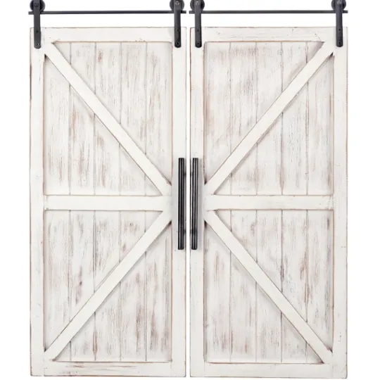 Kirkland's Home Carriage House Wood Barn Door Plaques, Set Of 2- Wall Plaques