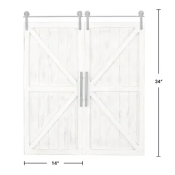 Kirkland's Home Carriage House Wood Barn Door Plaques, Set Of 2- Wall Plaques