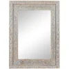 Kirkland's Home Carved Floral Mango Wood Mirror- Decorative Mirrors