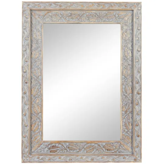 Kirkland's Home Carved Floral Mango Wood Mirror- Decorative Mirrors