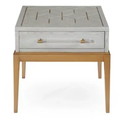 Kirkland's Home Carved Graphite And Gold Accent Table, 24X28- Accent & End Tables