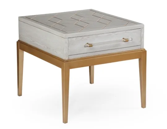 Kirkland's Home Carved Graphite And Gold Accent Table, 24X28- Accent & End Tables