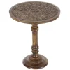 Kirkland's Home Carved Mandala Mango Wood Accent Table- Accent & End Tables