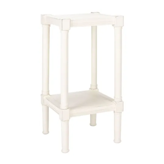 Kirkland's Home Carved Pinewood Farmhouse Accent Table- Accent & End Tables