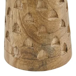 Kirkland's Home Carved Triangles Wood Candle Holders, Set Of 3- Candle Holders