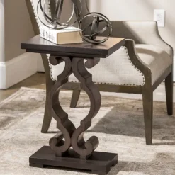 Kirkland's Home Carved Wood Decorative Accent Table- Accent & End Tables