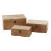 Kirkland's Home Carved Wood Decorative Boxes, Set Of 3- Baskets & Boxes