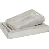 Kirkland's Home Carved Wood Trays, Set Of 3- Decorative Trays