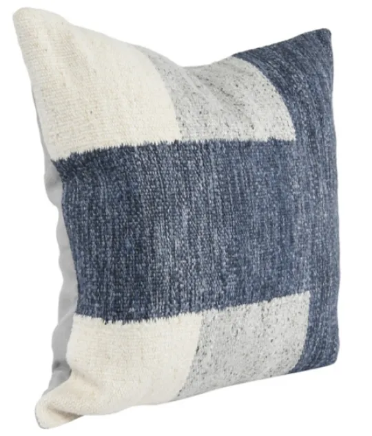 Kirkland's Home Casey Navy Color Block Throw Pillow- Pillows