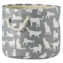 Kirkland's Home Cats Meow Round Storage Bin, 12 In.- Baskets & Boxes