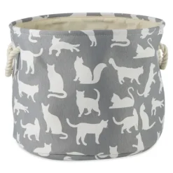 Kirkland's Home Cats Meow Round Storage Bin, 12 In.- Baskets & Boxes